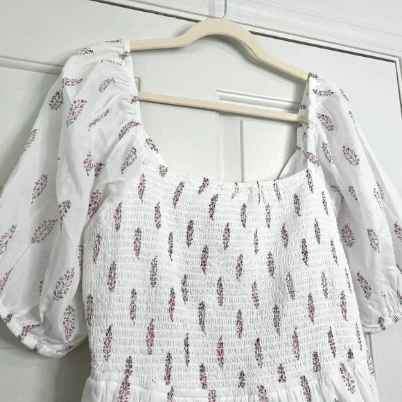 Wonderly Tie Back Smocked Midi Dress - Picture 4 of 8